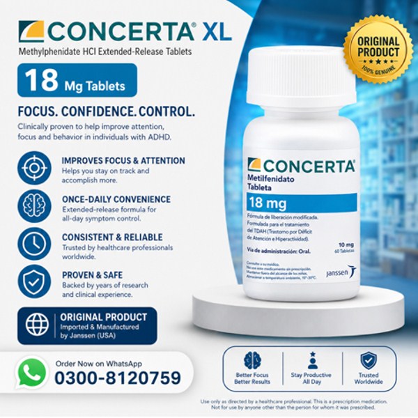 Concerta XL 18Mg Tablets In Pakistan