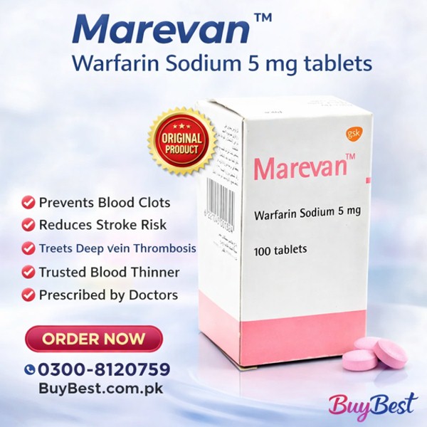 Marevan Warfarin Sodium 5mg Tablets in Pakistan