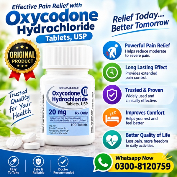 Oxycodone Hydrochloride Tablets 20mg Price in Pakistan