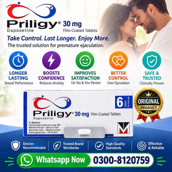 Priligy Dapoxetine 30mg Tablets Price in Pakistan