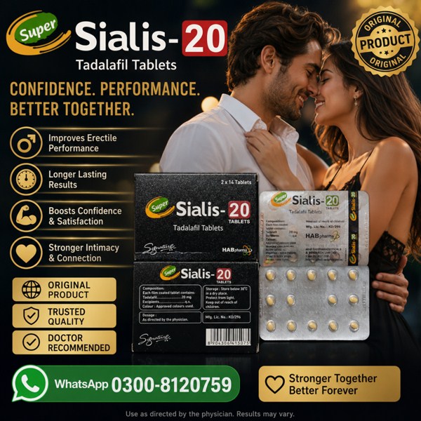 Super Sialis 20mg Tablets in Pakistan